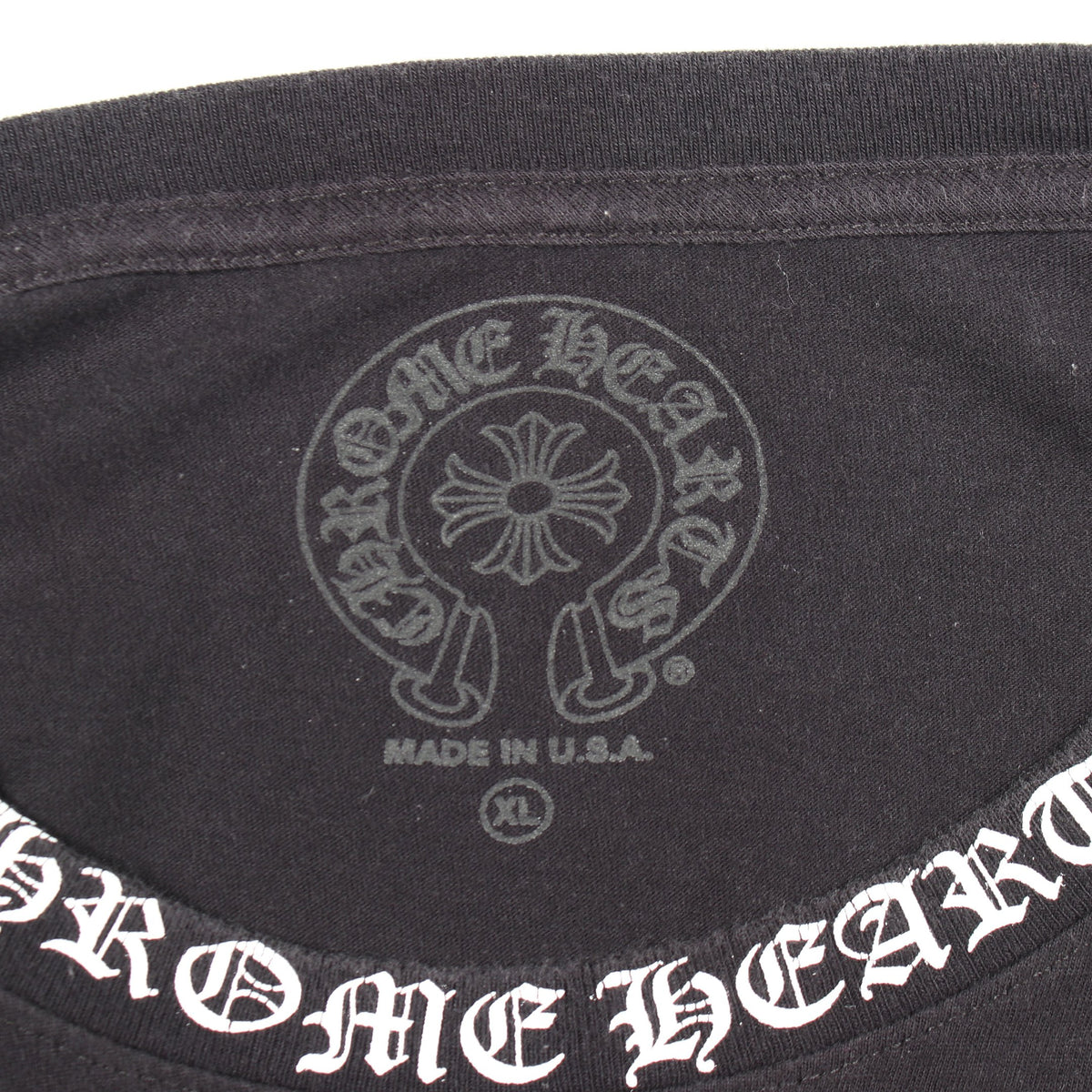 ネックロゴ 長袖Tシャツ コットン ブラック クロムハーツ トップス Chrome Hearts