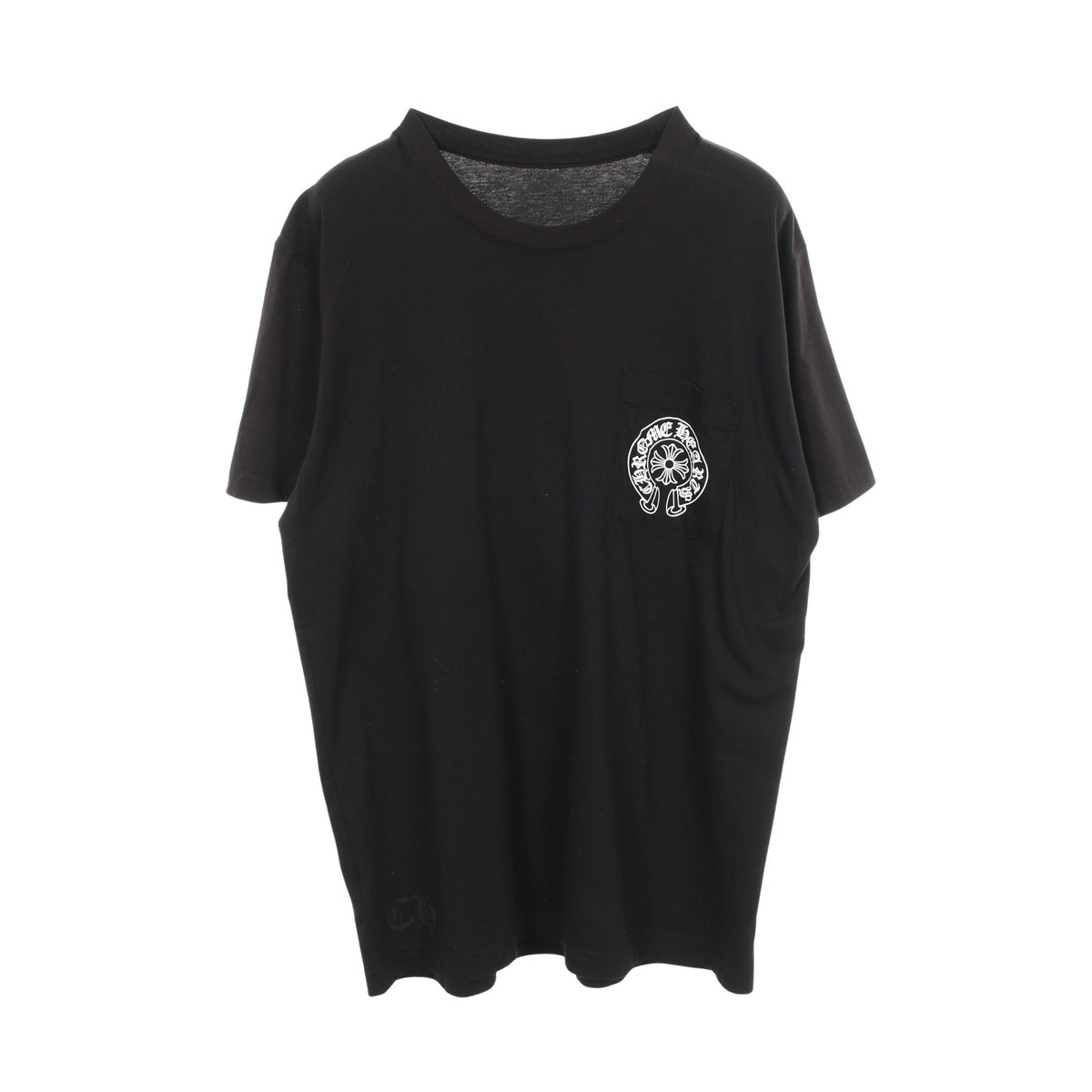 ホースシュー ポケット付き ハワイ限定 半袖Tシャツ コットン ブラック クロムハーツ トップス Chrome Hearts