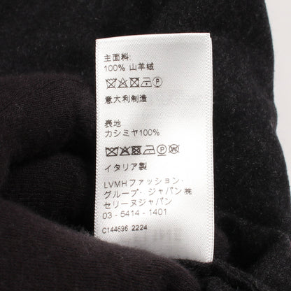 クロップトップ トリオンフボタン フラップポケット ノーカラージャケット カシミヤ ダークグレー セリーヌ