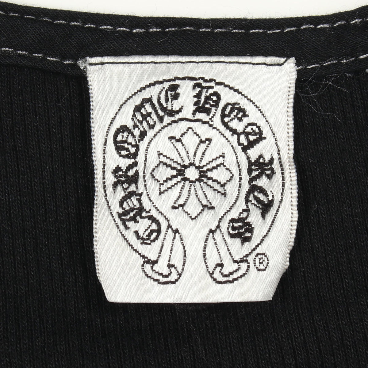 リブ バックロゴ タンクトップ コットン ブラック クロムハーツ トップス Chrome Hearts