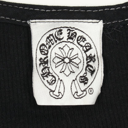 リブ バックロゴ タンクトップ コットン ブラック クロムハーツ トップス Chrome Hearts