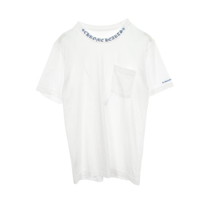 ネックロゴ ポケット付き 半袖Tシャツ コットン ホワイト クロムハーツ トップス Chrome Hearts