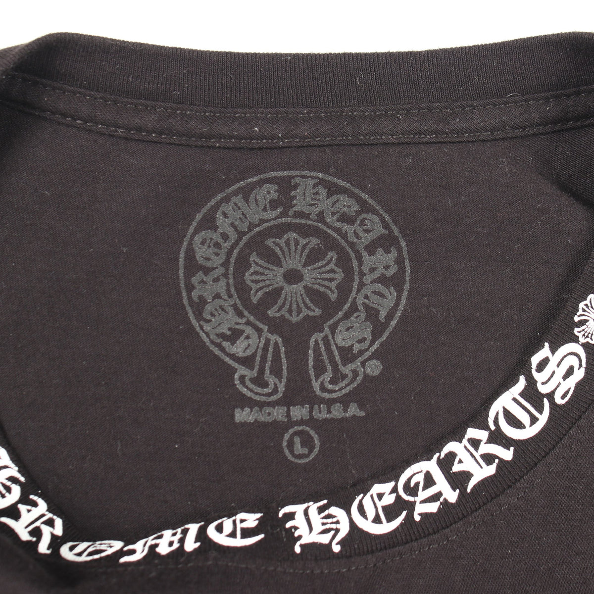 ネックロゴ アームロゴ ポケット付き 長袖Tシャツ コットン ブラック クロムハーツ トップス Chrome Hearts