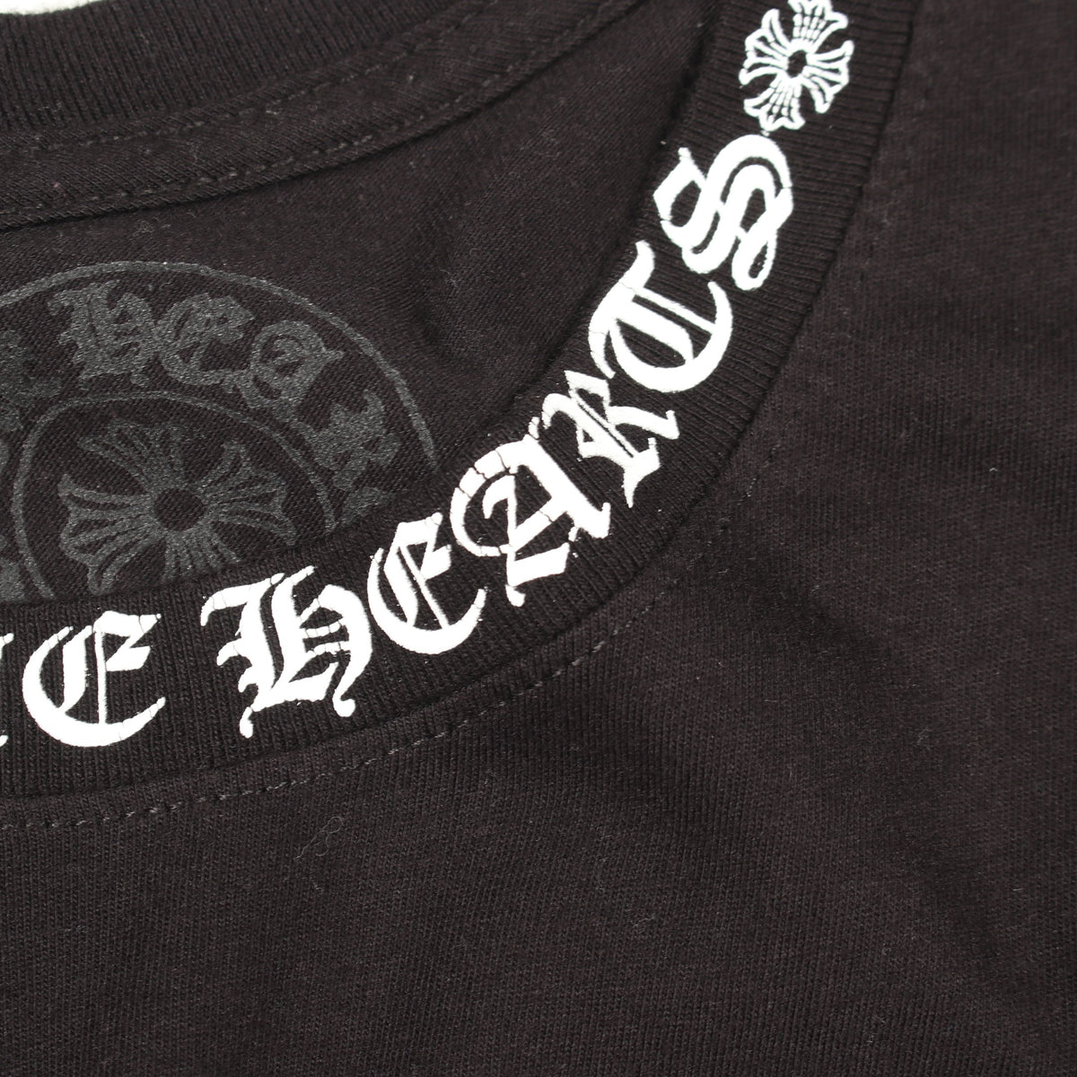 ネックロゴ アームロゴ ポケット付き 長袖Tシャツ コットン ブラック クロムハーツ トップス Chrome Hearts