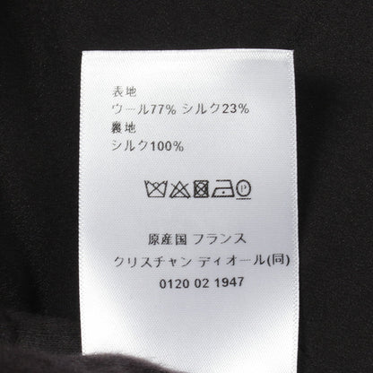 CDボタン ドレス ワンピース ウール シルク ブラック クリスチャンディオール ワンピース Christian Dior