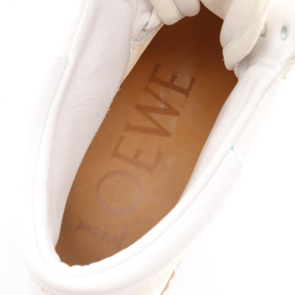 フローランナー ハイカットスニーカー ファブリック スエード レザー ホワイト ロエベ シューズ LOEWE