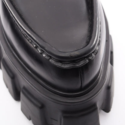 モノリス ブラッシュドレザー ダービーシューズ カジュアルシューズ レザー ブラック プラダ シューズ PRADA
