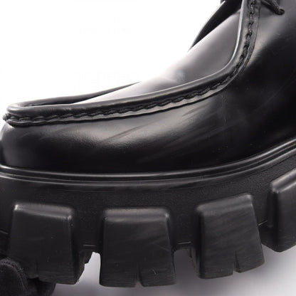 モノリス ブラッシュドレザー ダービーシューズ カジュアルシューズ レザー ブラック プラダ シューズ PRADA
