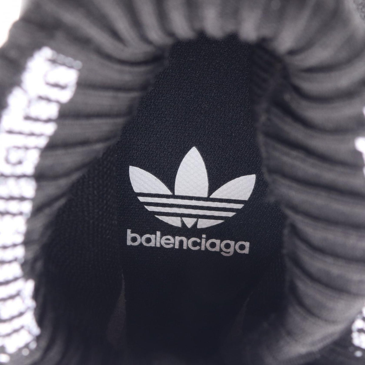 BALENCIAGA × adidas スピードトレーナー ソックス スニーカー キャンバス ブラック ホワイト バレンシアガ シューズ BALENCIAGA