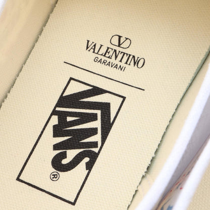 VALENTINO × VANS ローカットスニーカー キャンバス ホワイト レッド ライトブルー ヴァレンティノ シューズ VALENTINO