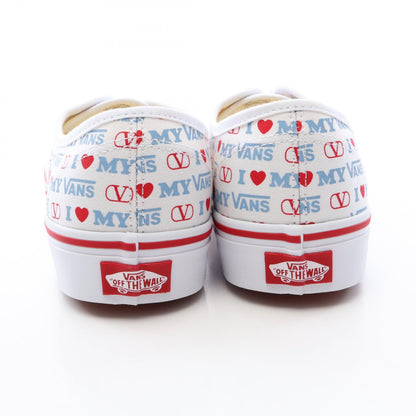 VALENTINO × VANS ローカットスニーカー キャンバス ホワイト レッド ライトブルー ヴァレンティノ シューズ VALENTINO