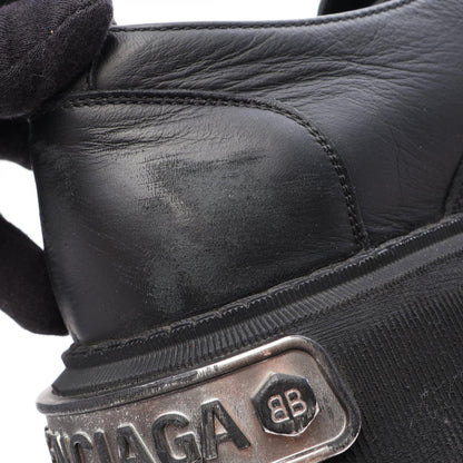 トラクター ロゴプレート ユーズド加工 ローファー レザー ブラック バレンシアガ シューズ BALENCIAGA
