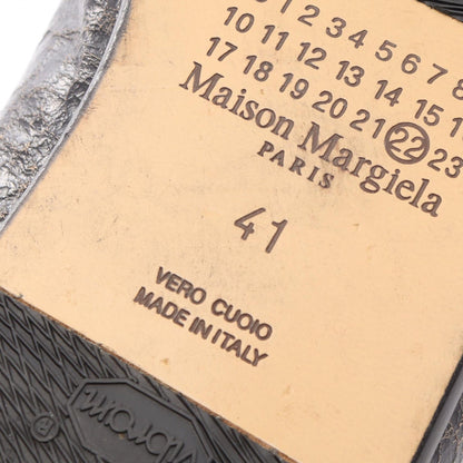 TABI タビ バブーシュ クラック加工 スリッポン レザー ブラック メゾンマルジェラ22 シューズ Maison Margiela 22