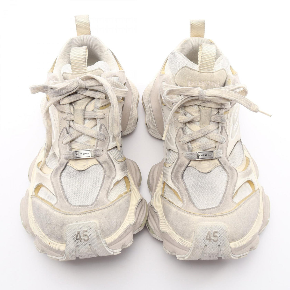 CARGO カーゴ ヴィンテージ加工 スニーカー ファブリック スエード ライトグレー オフホワイト バレンシアガ シューズ BALENCIAGA