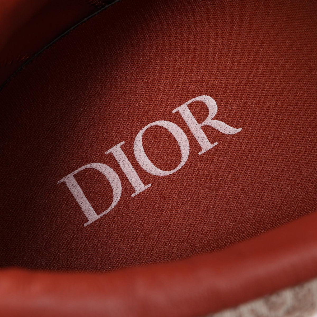 B33 オブリーク ローカットスニーカー スエード ファブリック レッドブラウン ベージュ クリスチャンディオール シューズ Christian Dior