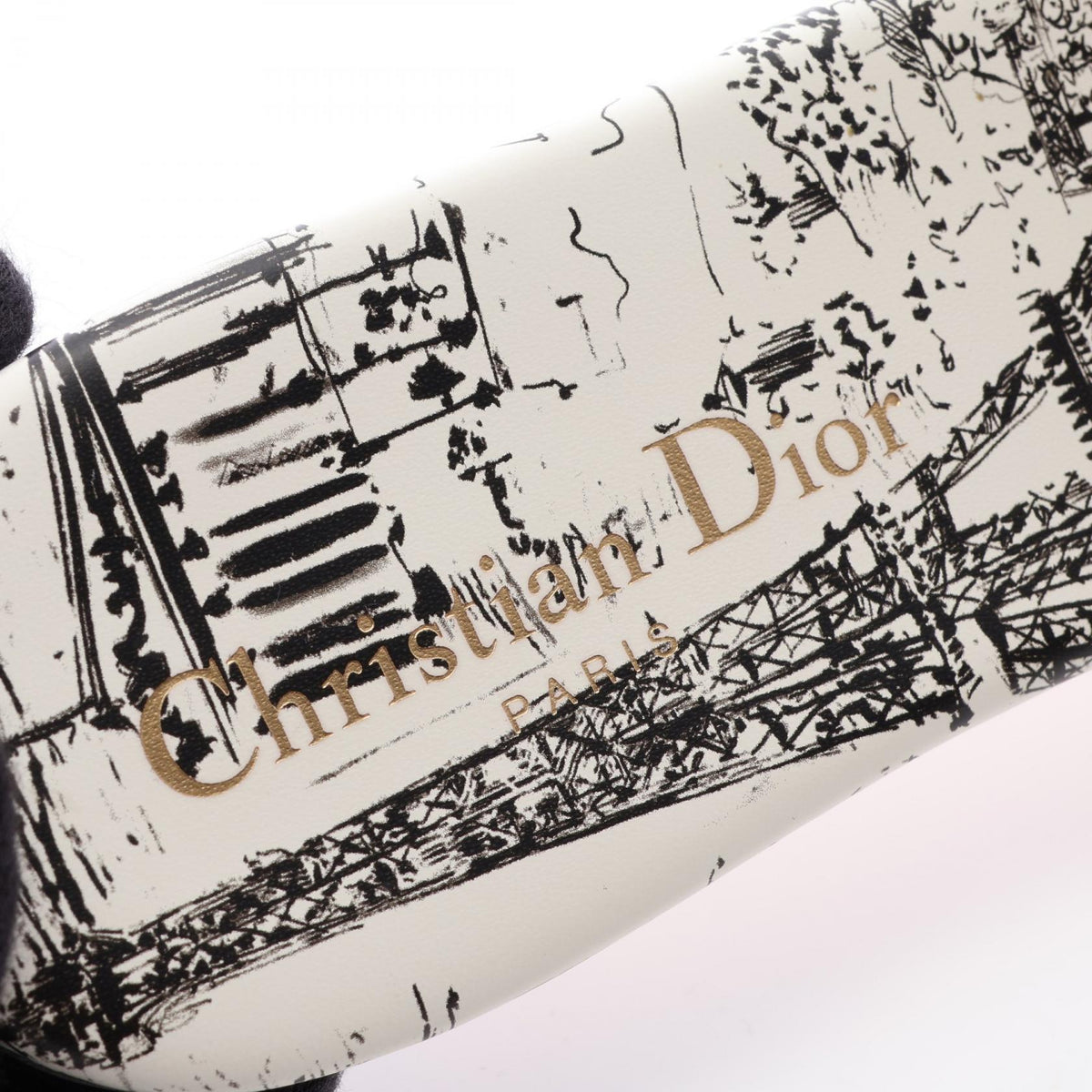 DWAY Plan de Paris スライドサンダル キャンバス ホワイト ブラック クリスチャンディオール シューズ Christian Dior