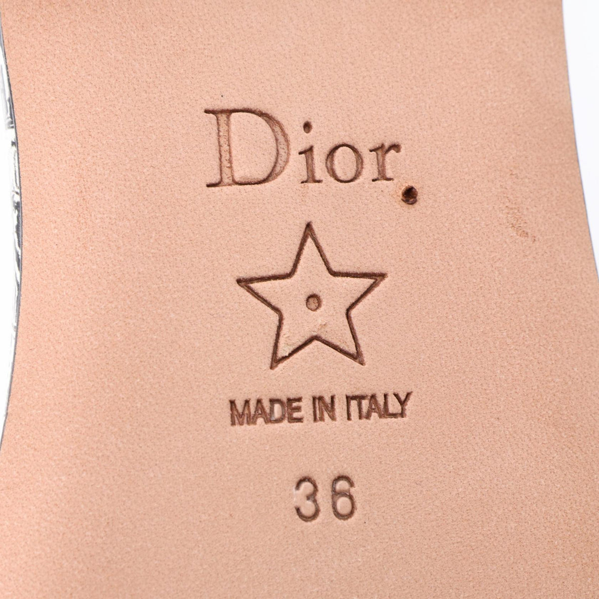 DWAY Plan de Paris スライドサンダル キャンバス ホワイト ブラック クリスチャンディオール シューズ Christian Dior