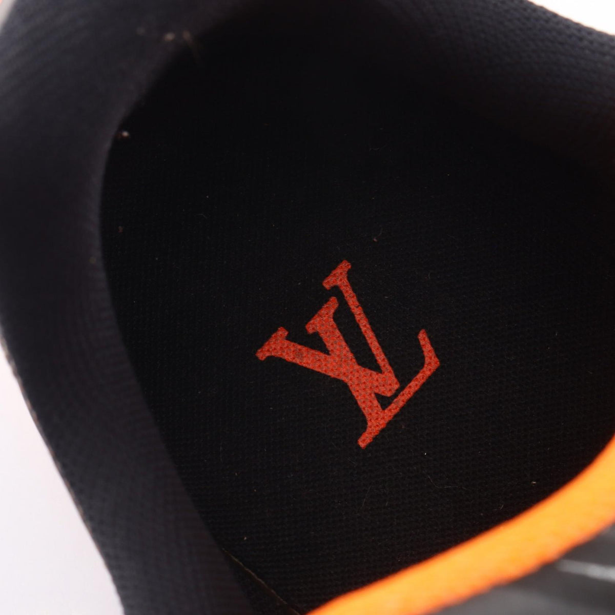 LVスプリントライン スニーカー ファブリック ブラック オレンジ ルイヴィトン シューズ LOUIS VUITTON