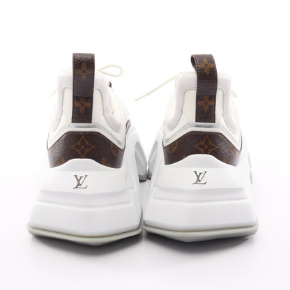 LVアークライト 2.0 ライン スニーカー レザー ファブリック PVC ホワイト ブラウン シルバー ルイヴィトン シューズ LOUIS VUITTON