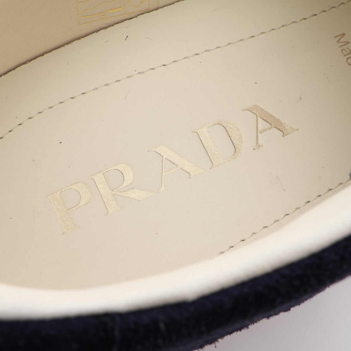 LANE トライアングルロゴ ローカットスニーカー スエード ネイビー プラダ シューズ PRADA