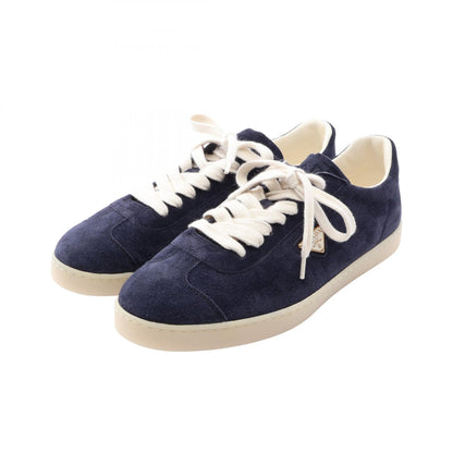LANE トライアングルロゴ ローカットスニーカー スエード ネイビー プラダ シューズ PRADA