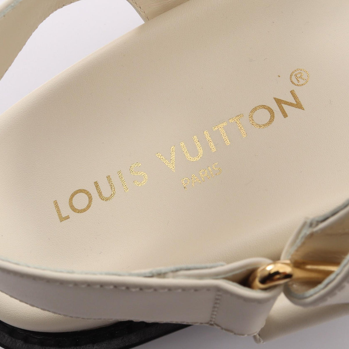 LV サンセットライン サンダル レザー ホワイト ルイヴィトン シューズ LOUIS VUITTON