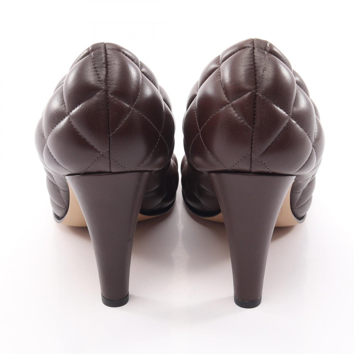 パデッド カセット パンプス レザー ダークブラウン ボッテガヴェネタ シューズ BOTTEGA VENETA