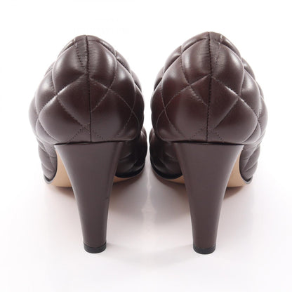 パデッド カセット パンプス レザー ダークブラウン ボッテガヴェネタ シューズ BOTTEGA VENETA