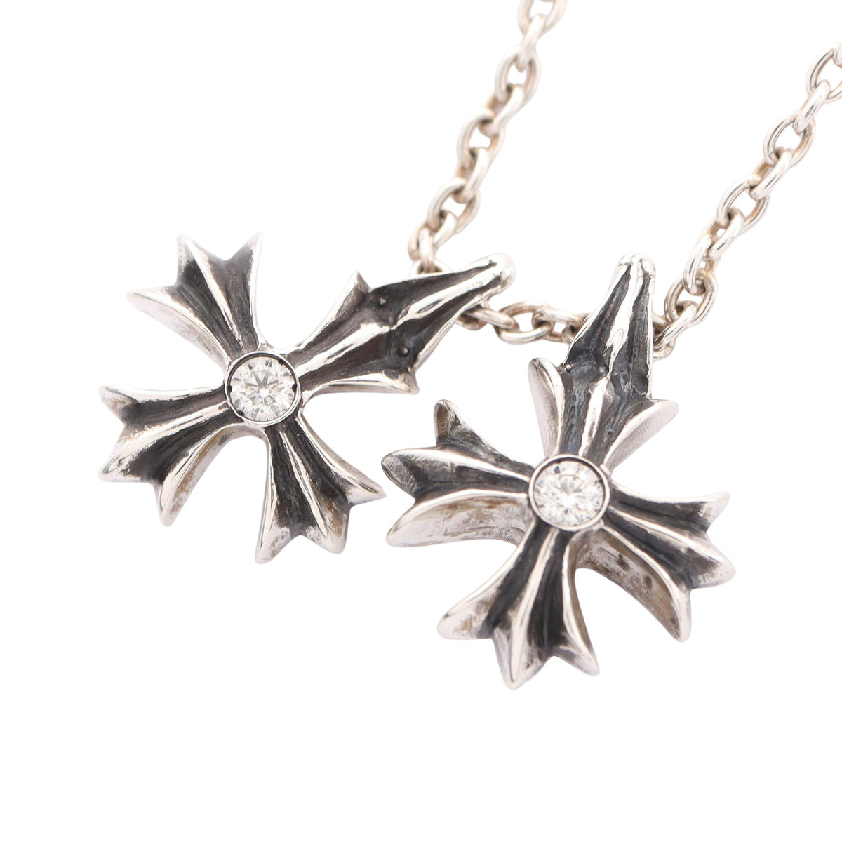 Chrome Hearts × COMME des GARCONS CH PLUS 2P DMND ネックレス SV925 シルバー クロムハーツ アクセサリー Chrome Hearts