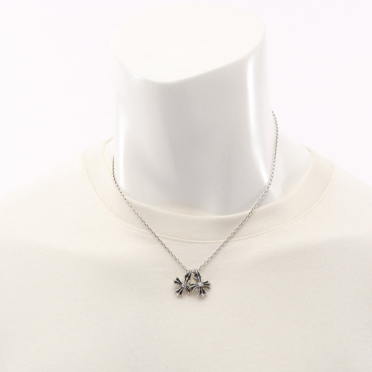 Chrome Hearts × COMME des GARCONS CH PLUS 2P DMND ネックレス SV925 シルバー クロムハーツ アクセサリー Chrome Hearts