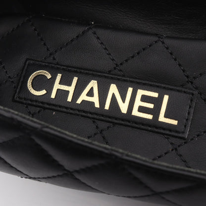 マトラッセ ターンロック フラットシューズ レザー ブラック シャネル シューズ CHANEL