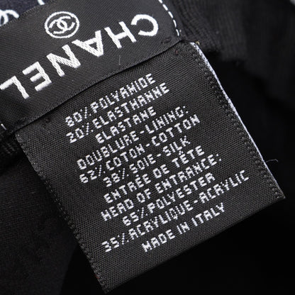 ココマーク 総柄 バケット ハット ナイロン ブラック ホワイト シャネル 財布・小物 CHANEL