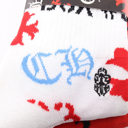 SOCKS U SPORT 靴下 3足セット 小物 コットン レッド ブラック マルチカラー クロムハーツ 財布・小物 Chrome Hearts