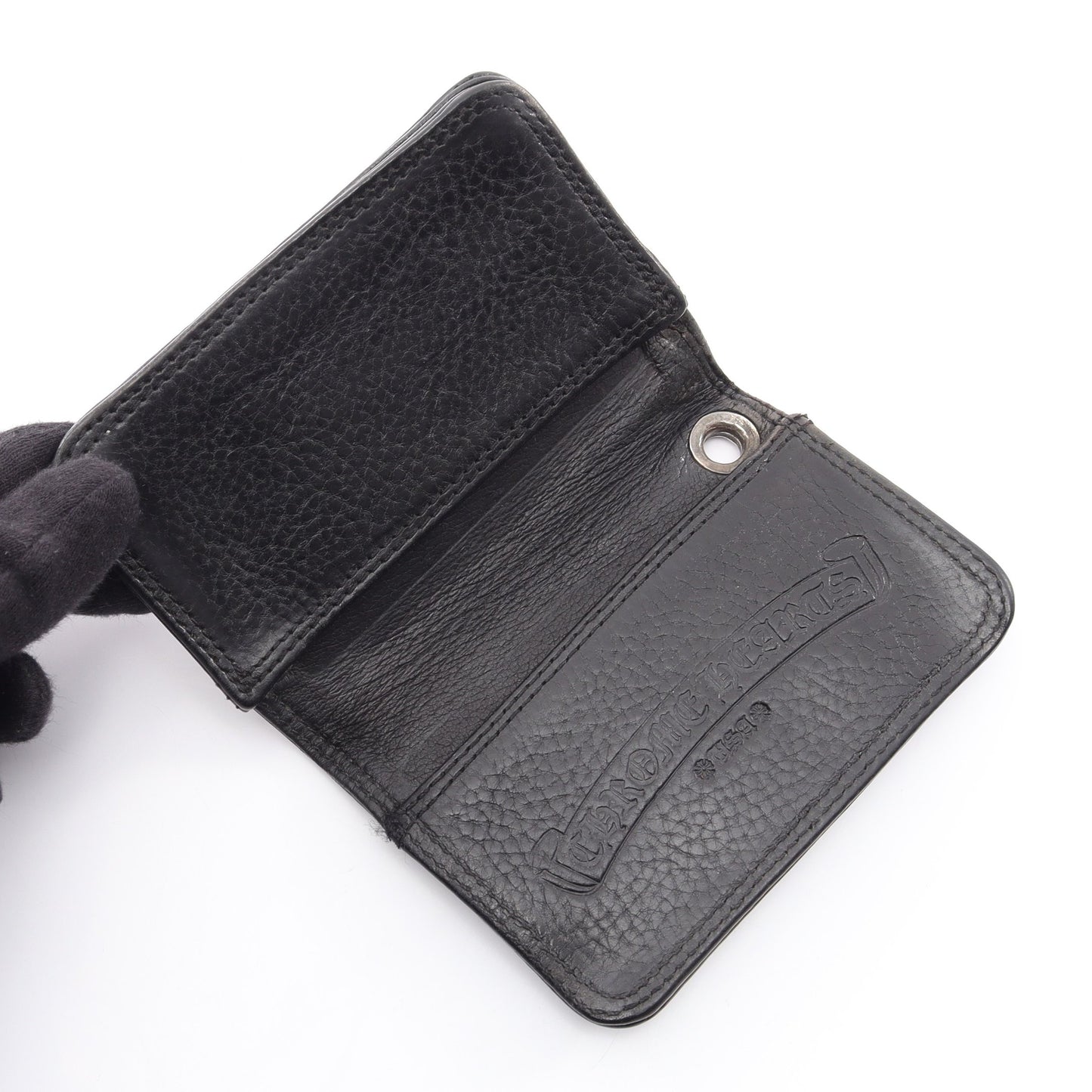 CARD CASE 2 SCROLL LABEL カードケース レザー ブラック クロムハーツ