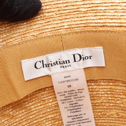 DIORESORT ハット ストロー ベージュ ネイビー クリスチャンディオール 財布・小物 Christian Dior
