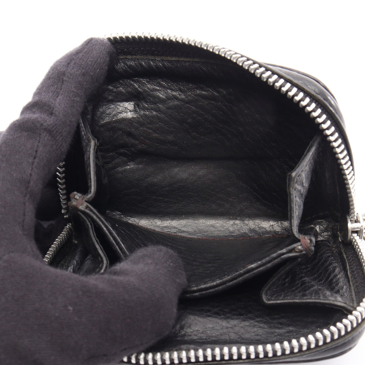 シングルフォールドウォレット コインケース レザー ブラック クロムハーツ 財布・小物 Chrome Hearts