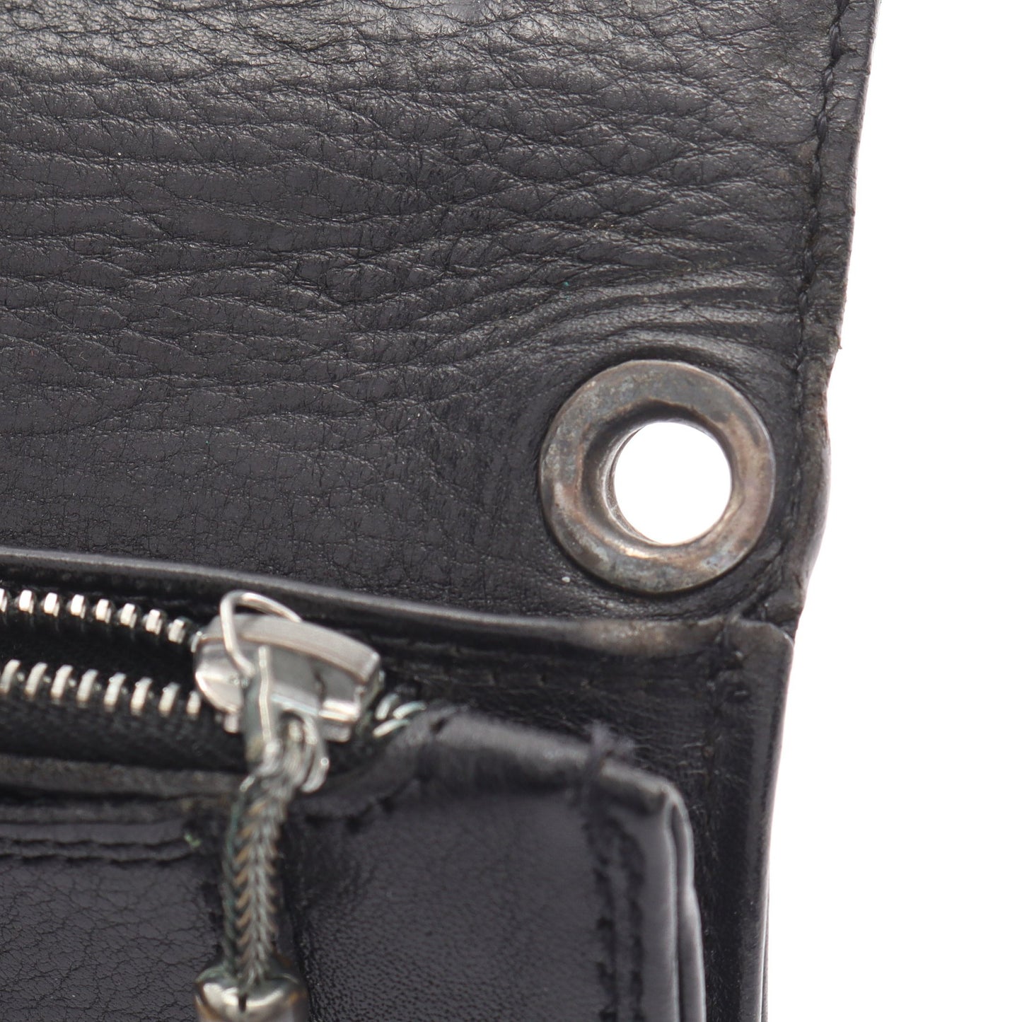 フローラルボタン 二つ折り財布 レザー ブラック クロムハーツ 財布・小物 Chrome Hearts