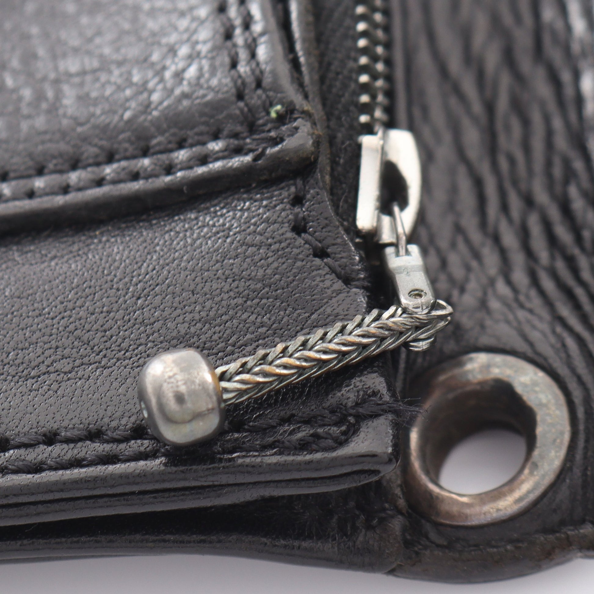 フローラルボタン 二つ折り財布 レザー ブラック クロムハーツ 財布・小物 Chrome Hearts