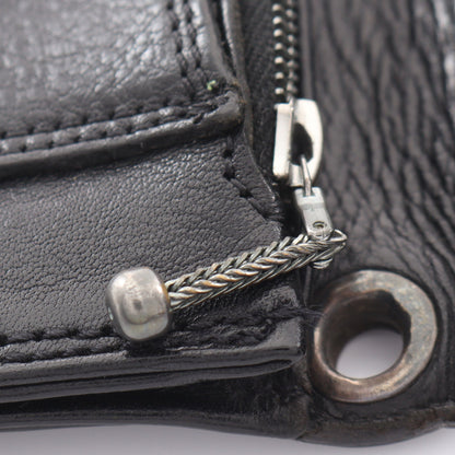 フローラルボタン 二つ折り財布 レザー ブラック クロムハーツ 財布・小物 Chrome Hearts