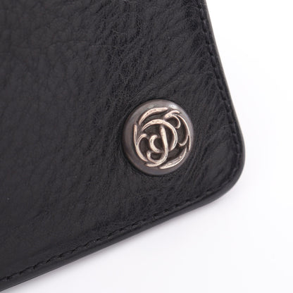 フローラルボタン 二つ折り財布 レザー ブラック クロムハーツ 財布・小物 Chrome Hearts