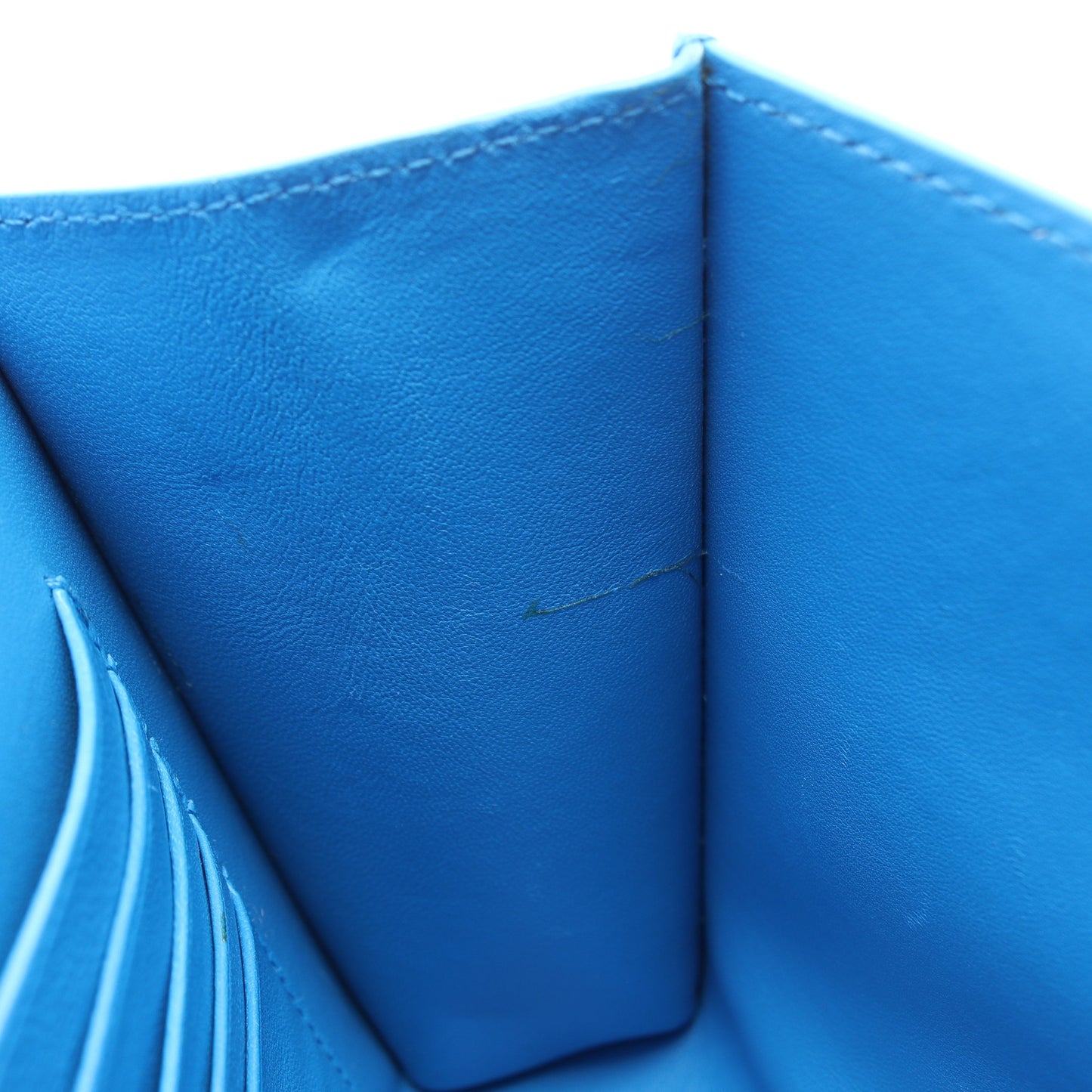 CAR FLAP BAG ショルダーバッグ レザー ブルー バレンシアガ