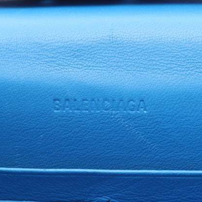 CAR FLAP BAG ショルダーバッグ レザー ブルー バレンシアガ