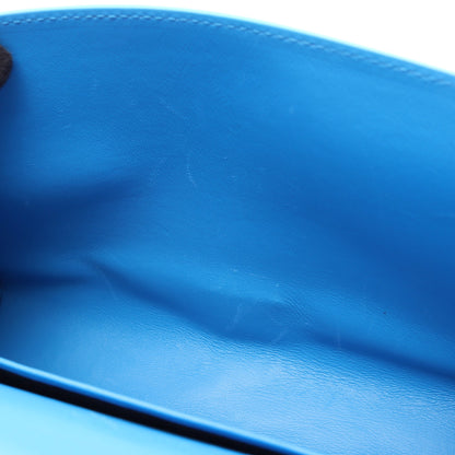 CAR FLAP BAG ショルダーバッグ レザー ブルー バレンシアガ