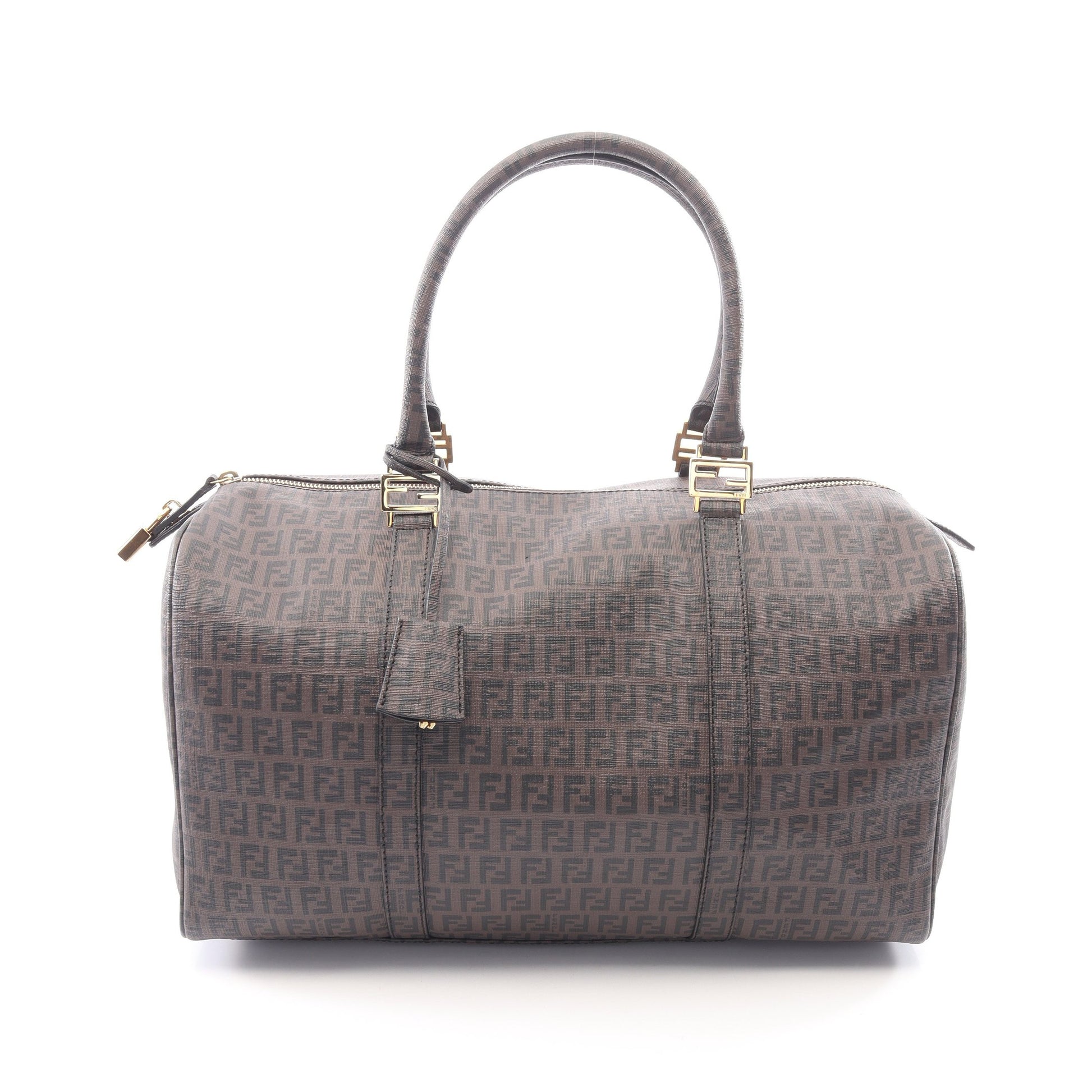 ズッキーノ ボストンバッグ PVC ダークブラウン フェンディ バッグ FENDI