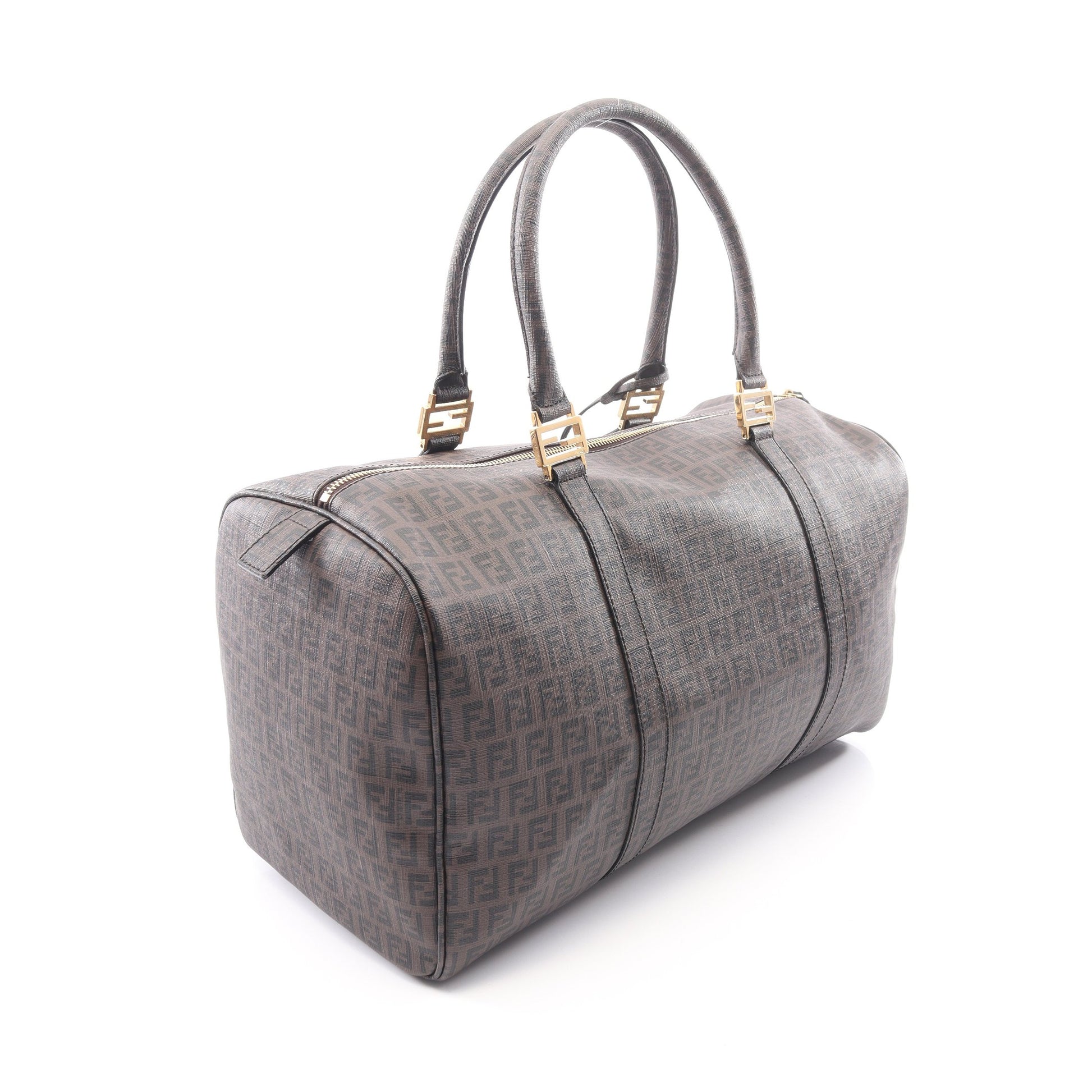 ズッキーノ ボストンバッグ PVC ダークブラウン フェンディ バッグ FENDI