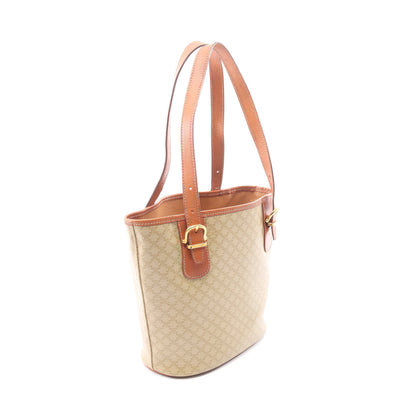 マカダム ショルダーバッグ トートバッグ PVC レザー ベージュ ブラウン セリーヌ バッグ CELINE