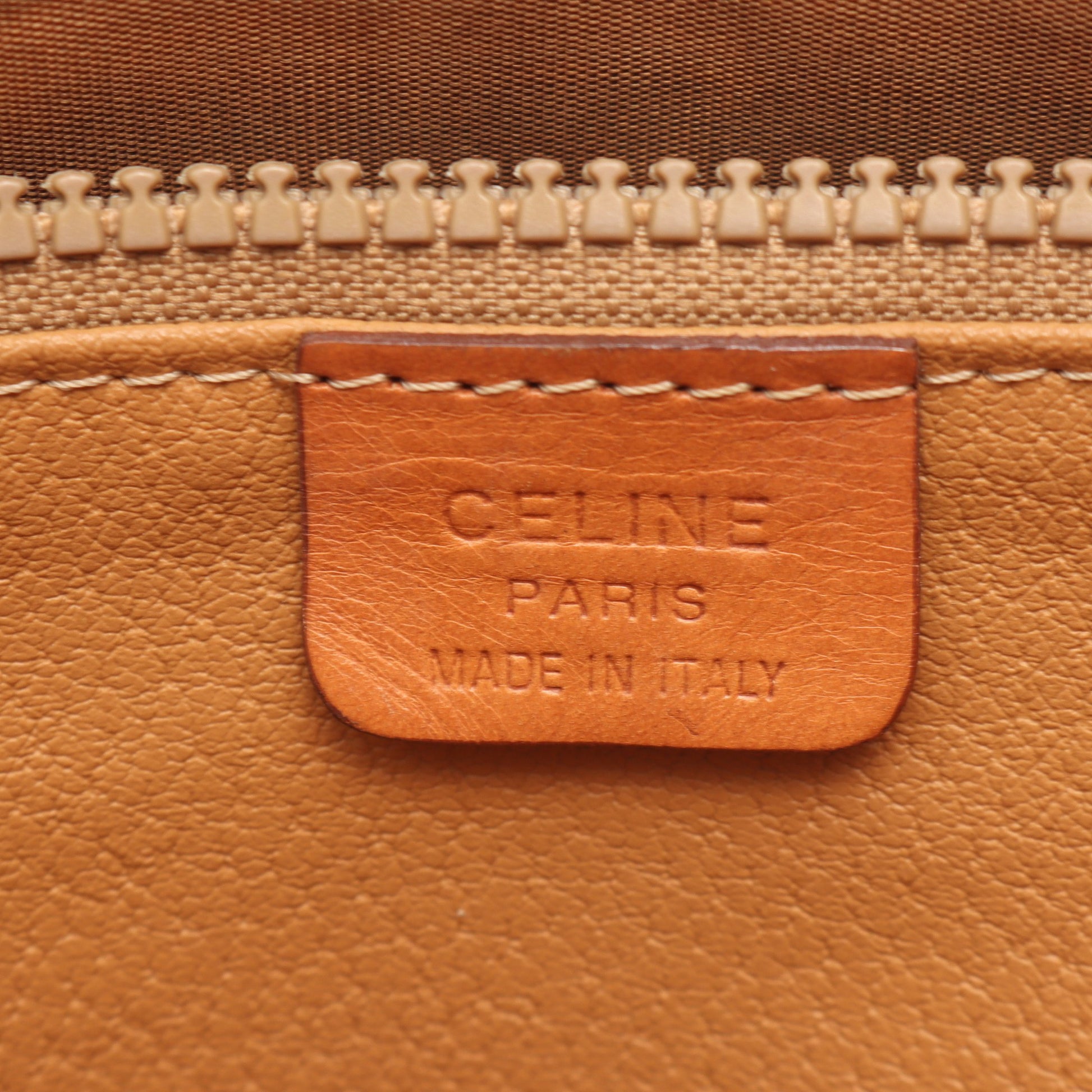 マカダム ショルダーバッグ トートバッグ PVC レザー ベージュ ブラウン セリーヌ バッグ CELINE