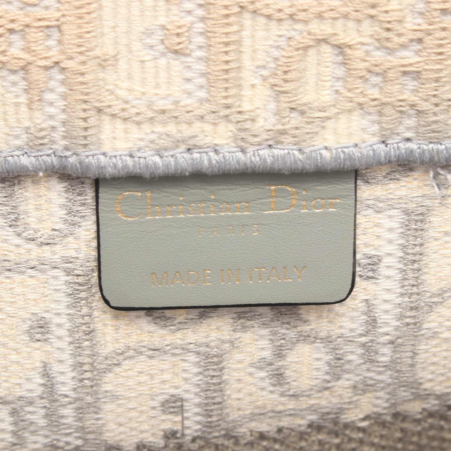 BOOK TOTE ブックトート ミディアム ハンドバッグ トートバッグ キャンバス アイボリー グレー クリスチャンディオール