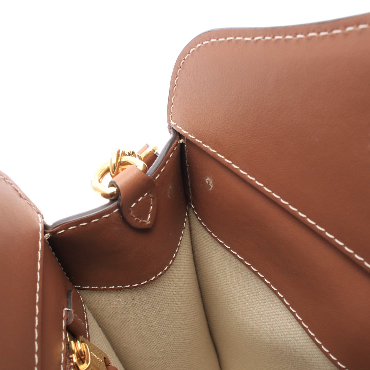ミニポケットバッグ 2WAY ハンドバッグ キャンバス レザー アイボリー ブラウン バーバリー バッグ BURBERRY