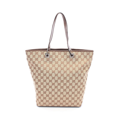 GGキャンバス ショルダーバッグ トートバッグ キャンバス レザー ベージュ ダークブラウン グッチ